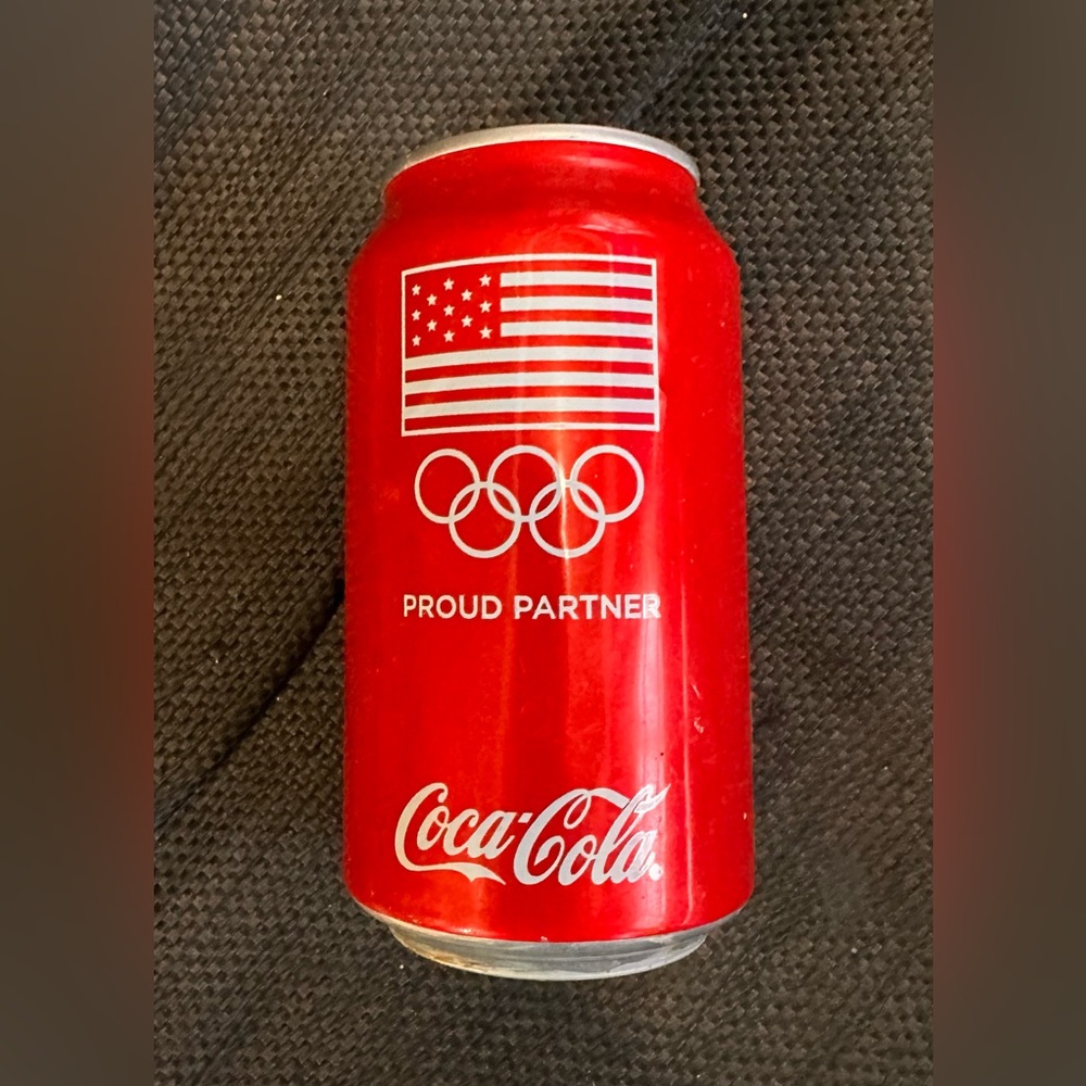 Coca-Cola 2014 Sochi Russia Winter Olympics USA Flag UNOPENED no fizz Coke can
